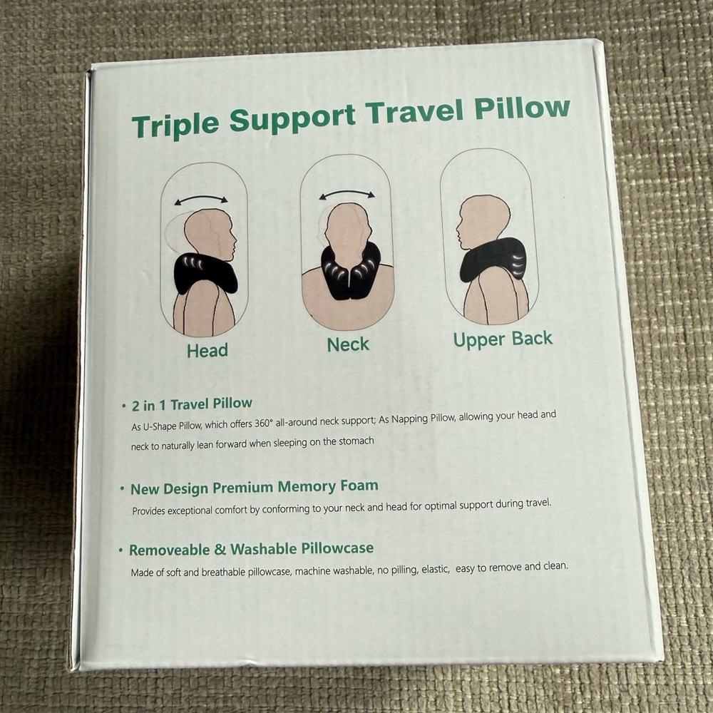 Triple Support Travel Pillow - pink (baby)